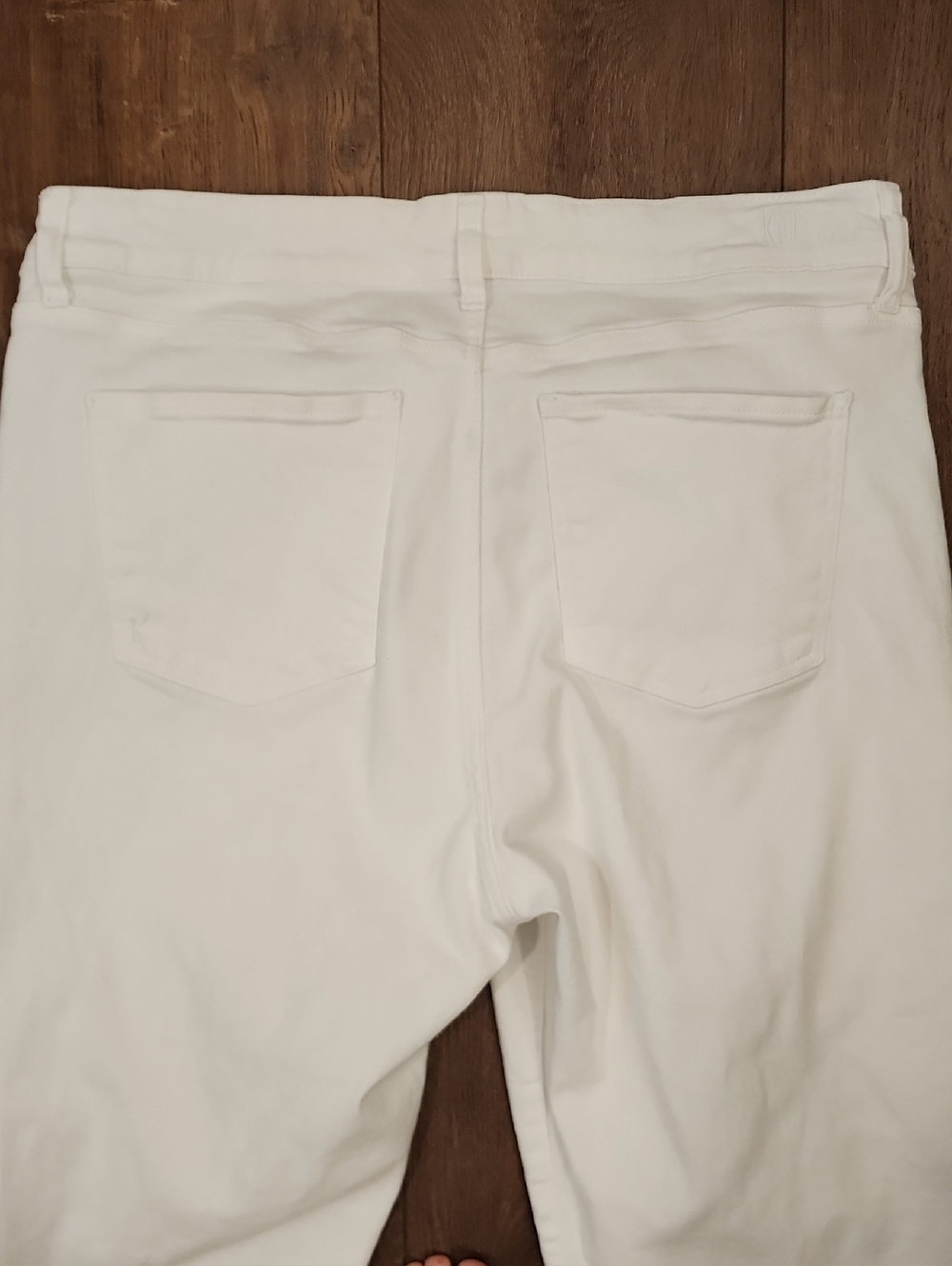 Kut from the Kloth Jeans Lucy High Rise Wide Leg Stretch White Pants size 20W - Picture 9 of 10